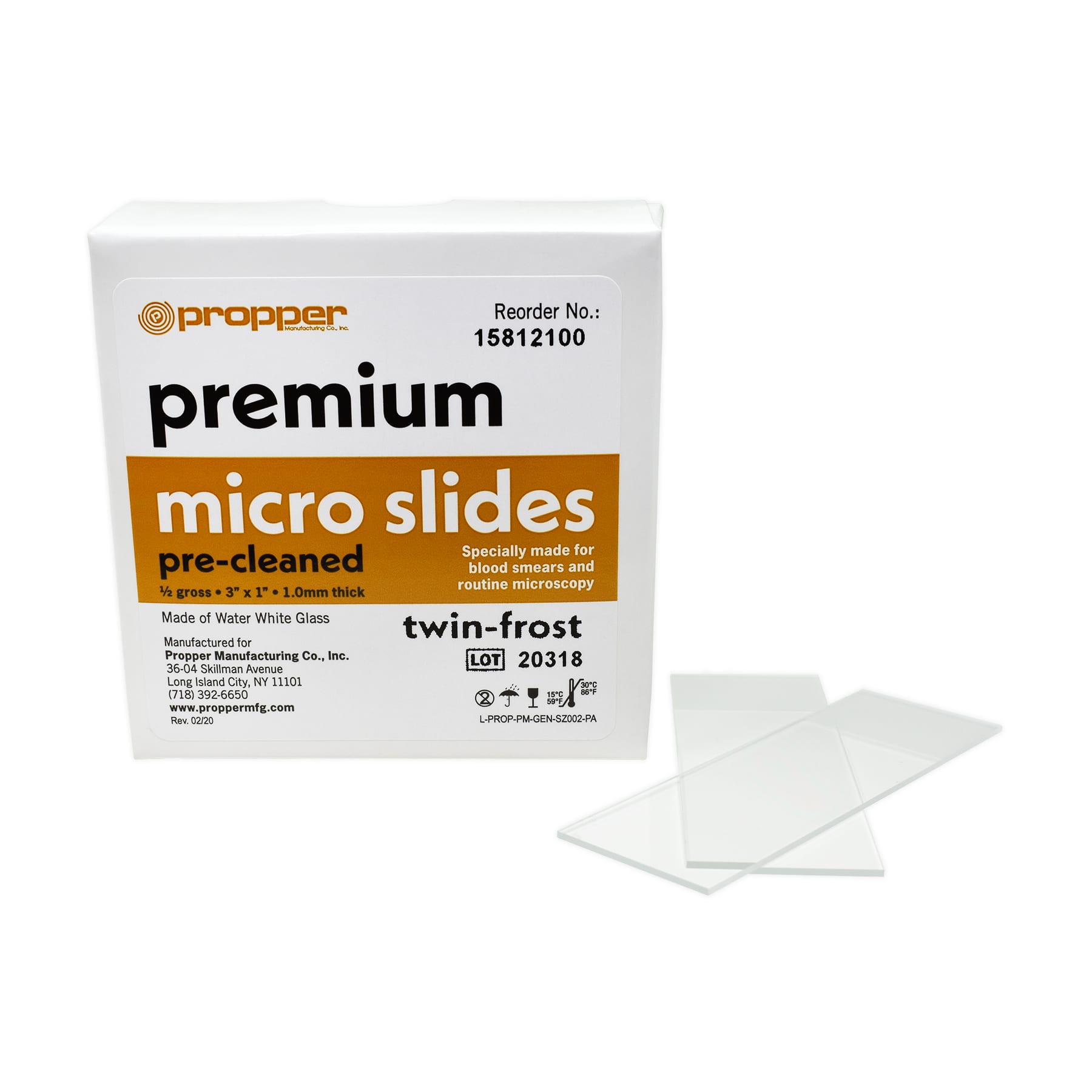 Premium Microscope Twin Frost Slides