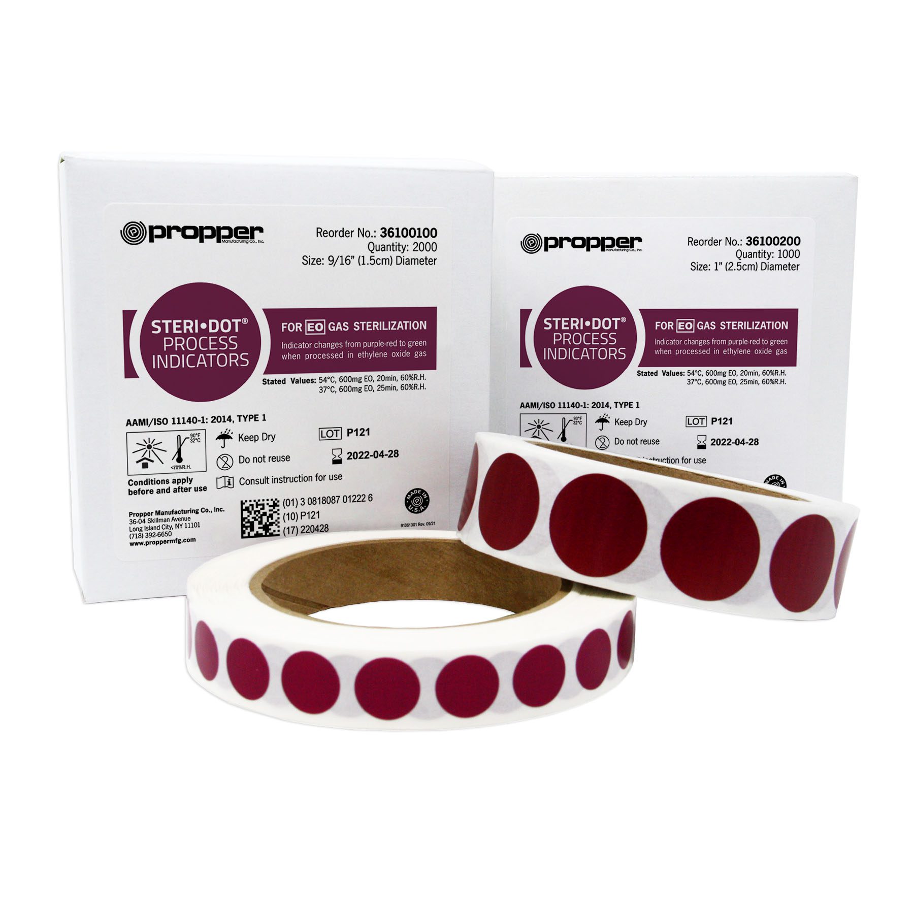 Steri-Dot® Ethylene Oxide Self-Adhesive Process Indicator