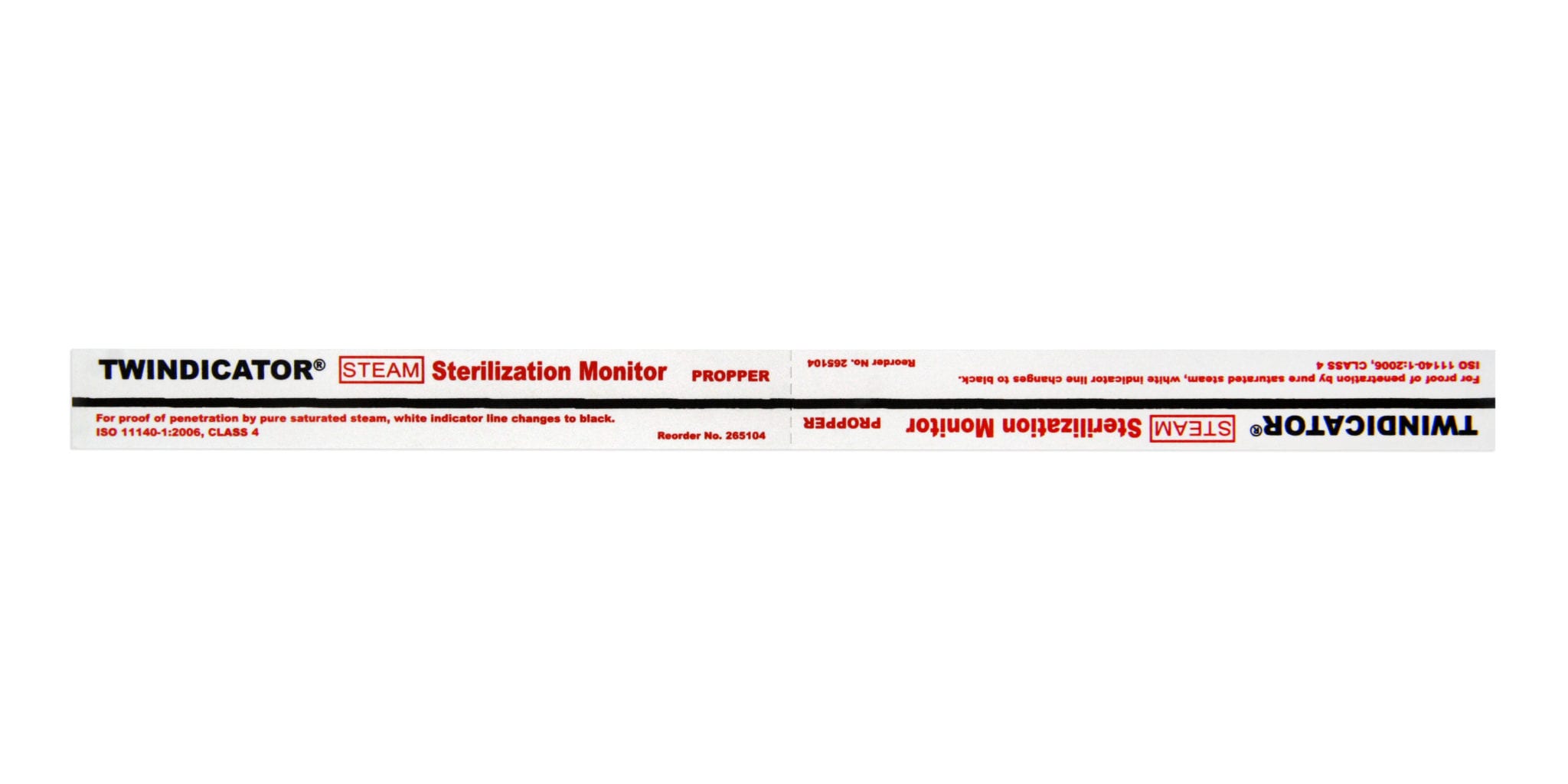 Twindicator Steam Sterilization Strip PASS