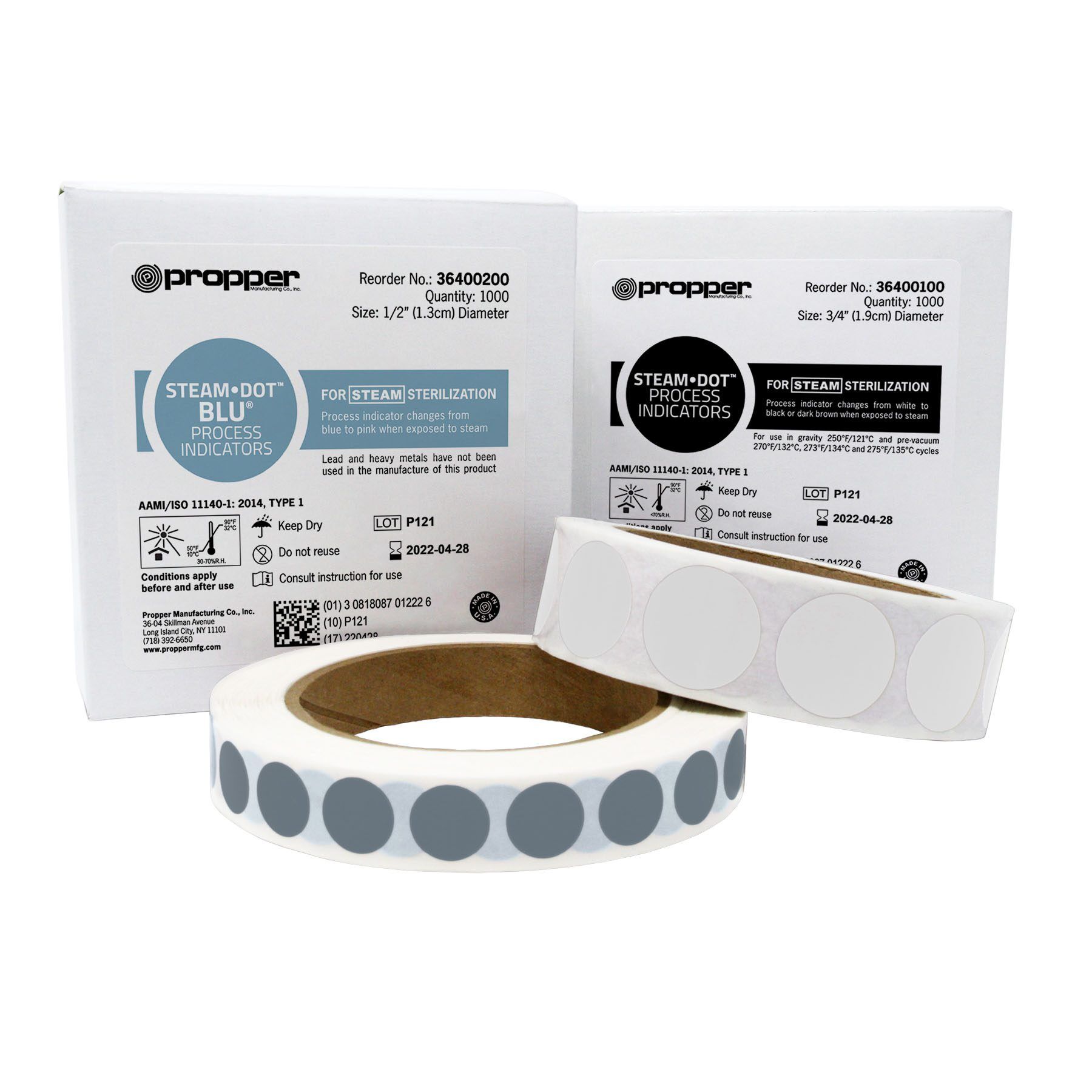 Steam-Dot™ Type 1 Self-Adhesive Process Indicators
