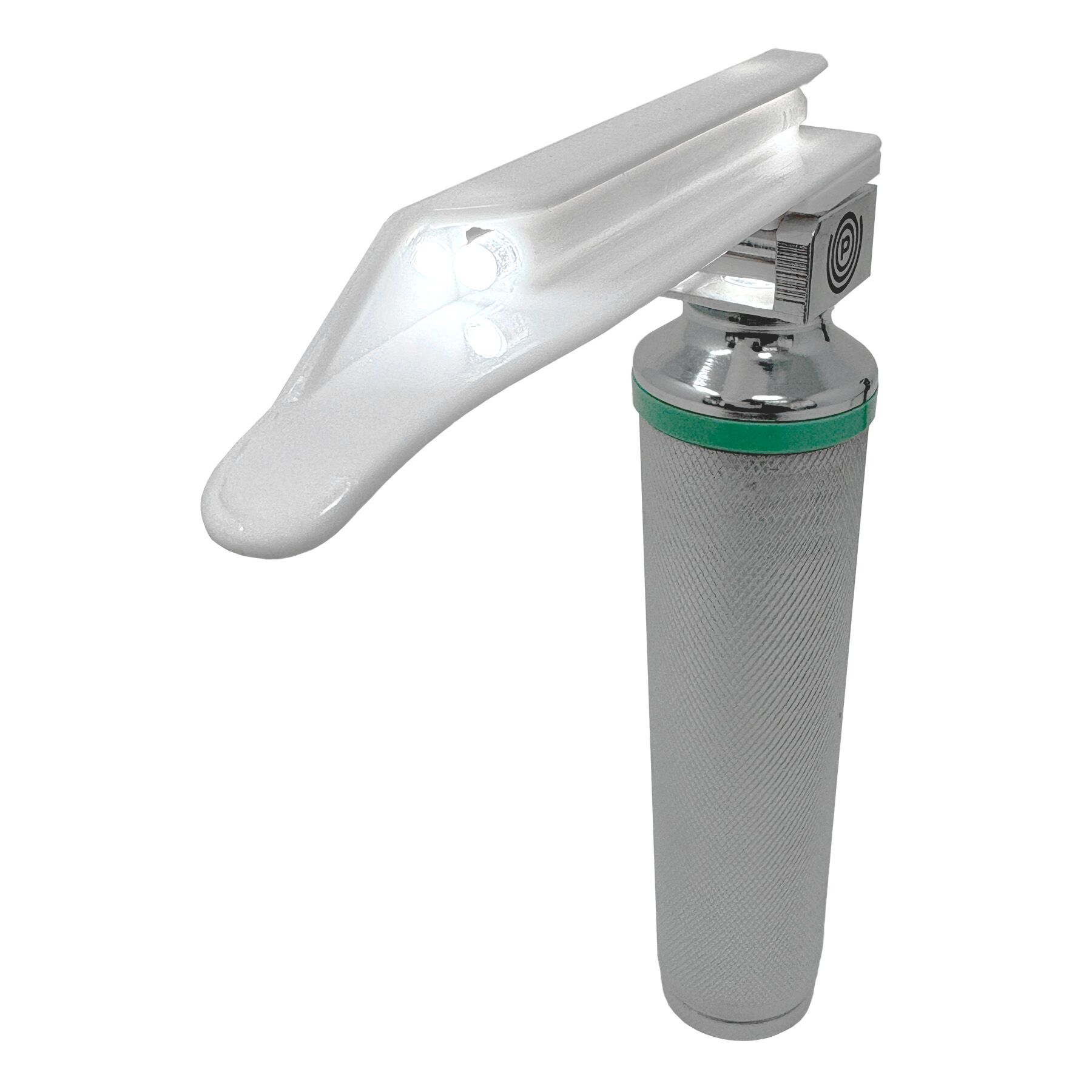 Magnalume Miller Disposable Laryngoscope Blade_HandleFRONT_LightON